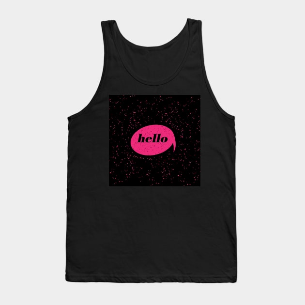 Hello Hot Pink Tank Top by peachesinthewild